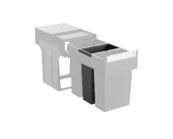 Hailo Inneneimer 8 l 1224679 Kunststoff dunkelgrau 137,5 x 242 x 350 mm mit 2 Henkeln