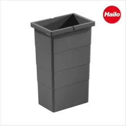 Hailo Inneneimer 8 l 1224679 Kunststoff dunkelgrau 137,5 x 242 x 350 mm mit 2 Henkeln