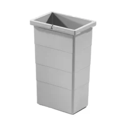 Hailo Inneneimer 10 l 1075969 Kunststoff hellgrau 226 x 156 x 350 mm mit 2 Henkeln
