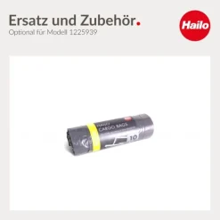 Hailo Inneneimer 18 l 1225939 320 x 226 x 295 mm schwarz mit 2 Henkeln für Raumspar Tandem