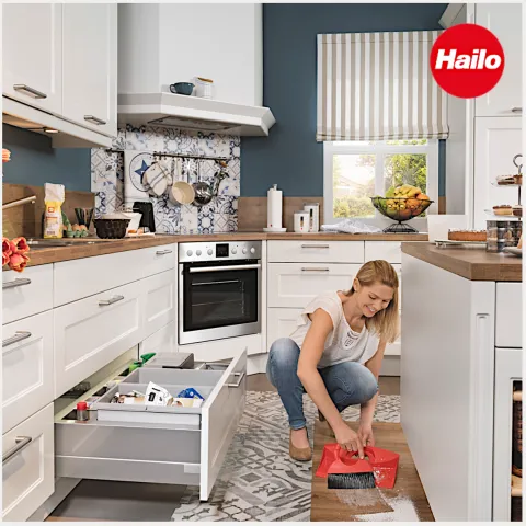 Hailo Kehr-Set 1068569 Schaufel und Besen Kunststoff rot Zubehör für Küche