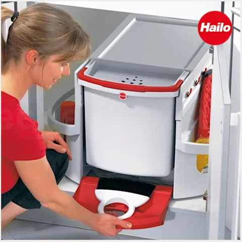Hailo Kehr-Set 1068569 Schaufel und Besen Kunststoff rot Zubehör für Küche