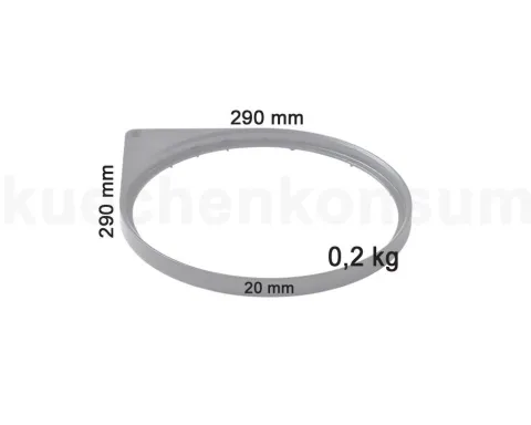 Hailo Mantelring oben 1090289 Ersatzteil Kunststoff schwarz für Compact-Box Mono Abfallsammler Küchenschrank