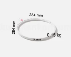 Hailo Mantelring oben 1050119 Ersatzteil 284 x 284 x 14 mm Kunststoff weiß für Big-Box