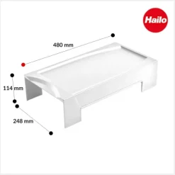 Hailo Mülleimerdeckel 1040229 Ersatzdeckel Kunststoff weiß für Tandem Terzett