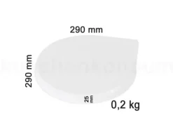 Hailo Mülleimerdeckel 1076579 Ersatzdeckel Kunststoff weiß für Mono Compact-Box