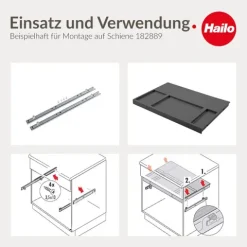 Hailo Multideckel 1225919 Separato K Kunststoff dunkelgrau für Küchenunterschrank
