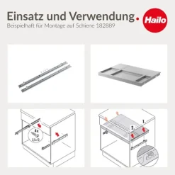 Hailo Multideckel 1109749 Tablarboden Kunststoff signalgrau für Separato K 60 cm