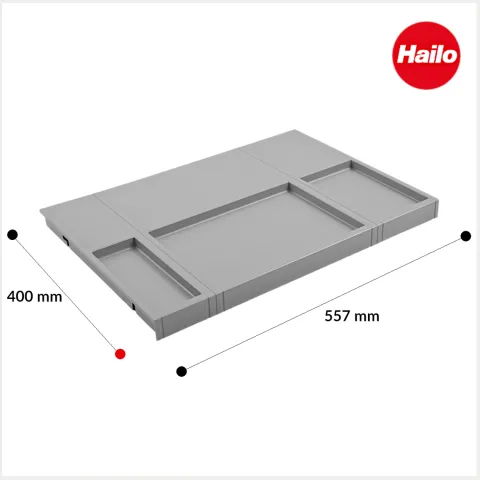 Hailo Multideckel 1109749 Tablarboden Kunststoff signalgrau für Separato K 60 cm