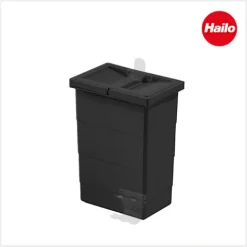 Hailo Multifunktionseimer 8 L 1225959 ReadyBin Abfalleimer Kunststoff schwarz mit Wandhalter