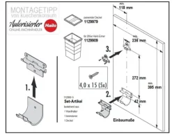 Hailo Multifunktionseimer 8 L 1225959 ReadyBin Abfalleimer Kunststoff schwarz mit Wandhalter