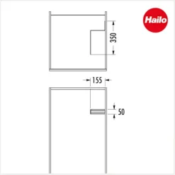 HAILO Multifunktionshalterung 3272181 Stahlblech dunkelgrau für Hauswirtschaft
