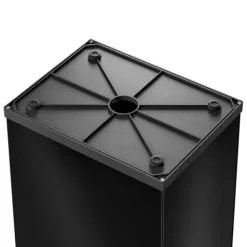 Hailo Standmülleimer 8602410 Swing XL Schwingdeckeleimer Stahlblech/Kunststoff schwarz Küche Büro