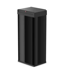 Hailo Standmülleimer 8602410 Swing XL Schwingdeckeleimer Stahlblech/Kunststoff schwarz Küche Büro