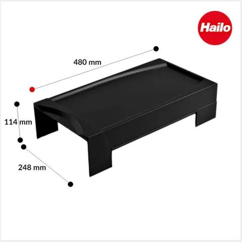 Hailo Systemdeckel 1226129 Black Edition Ersatzdeckel Kunststoff schwarz 246 x 476 x 114 mm