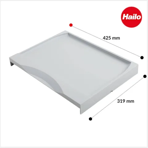 Hailo Systemdeckel 1129689 Ersatzdeckel Kunststoff Hellgrau für Raumspar Tandem