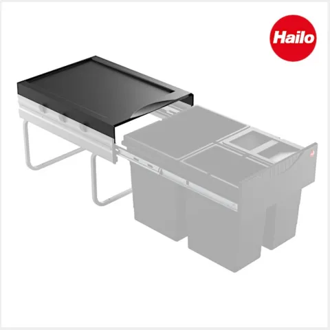Hailo Systemdeckel 1226079 Ersatzdeckel 345x464x42 mm Kunststoff schwarz für Raumspar Tandem
