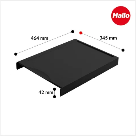 Hailo Systemdeckel 1226079 Ersatzdeckel 345x464x42 mm Kunststoff schwarz für Raumspar Tandem