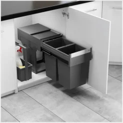 Hailo Tragekorb 3950551 Carry2 Ordnungssystem Kunststoff dunkelgrau für Spülenunterschrank