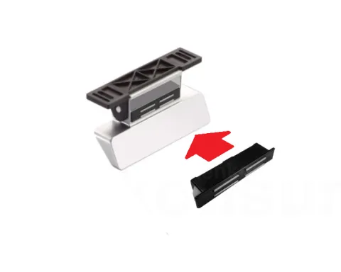 Hailo Türöffner Ersatzmagnet Paar 1001349 Kick and Go Magnetblock Kunststoff Schwarz für Fußhebel 3691