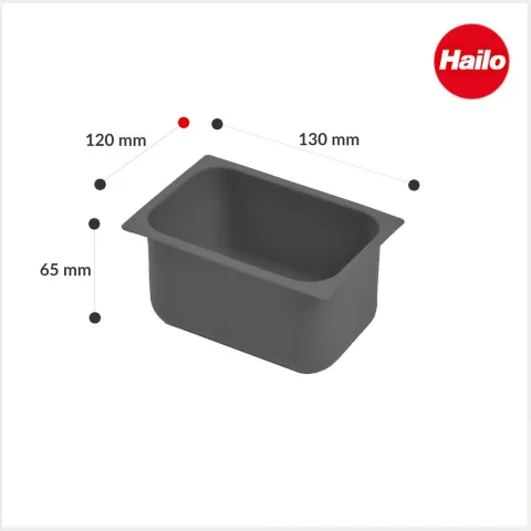 Hailo Utensiliendepot 1124889 Ordnungsmodul Kunststoff dunkelgrau für Flex 21 Orga