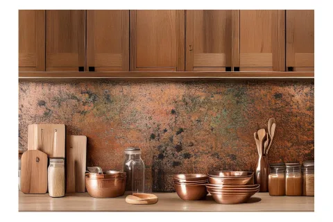 Handgefertigter Wandpaneel Cocinobre – Massiver Designpaneel für Küchenrückwand | Dekorativer Wand paneel – 80×60 cm (Farbe Nebula)