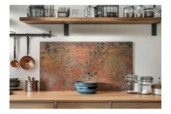 Handgefertigter Wandpaneel Cocinobre – Massiver Designpaneel für Küchenrückwand | Dekorativer Wand paneel – 80×60 cm (Farbe Nebula)
