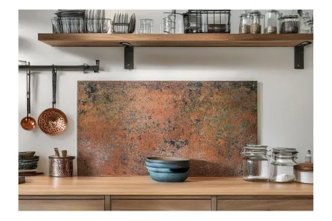 Handgefertigter Wandpaneel Cocinobre – Massiver Designpaneel für Küchenrückwand | Dekorativer Wand paneel – 80×60 cm (Farbe Nebula)