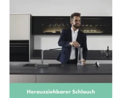 hansgrohe Küchenarmatur AQUNO SELECT M81 chrom mit Multifunktionssieb 73836000