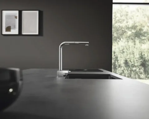 hansgrohe Küchenarmatur AQUNO SELECT M81 chrom mit Multifunktionssieb 73836000