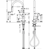 hansgrohe Küchenarmatur flexibel TALIS M54 schwarz matt 72802670