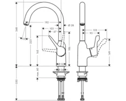 hansgrohe Küchenarmatur FOCUS 220 M43 chrom 71812000