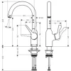 hansgrohe Küchenarmatur FOCUS 220 M43 edelstahl gebürstet 71812800