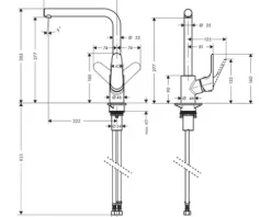 hansgrohe Küchenarmatur FOCUS M41 EcoSmart edelstahl gebürstet 31827800
