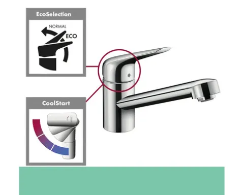 hansgrohe Küchenarmatur FOCUS 100 M42 Eco CoolStart chrom 71809000