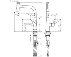 hansgrohe Küchenarmatur METRIS SELECT M71 chrom 73822000