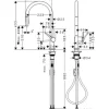 hansgrohe Küchenarmatur mit Ausziehbrause TALIS M54 schwarz matt 72800670