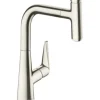 hansgrohe Küchenarmatur mit Ausziehbrause TALIS SELECT M51 edelstahl gebürstet 72822800