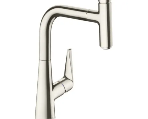 hansgrohe Küchenarmatur mit Ausziehbrause TALIS SELECT M51 edelstahl gebürstet 72822800