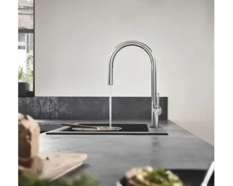 hansgrohe Küchenarmatur mit Ausziehauslauf TALIS M54 chrom 72802000