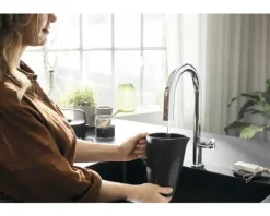 hansgrohe Küchenarmatur mit Filterfunktion AQITTURA M91 chrom mit Filterkopf und Mineralisierungskartusche Harmony mit Filter 76801000
