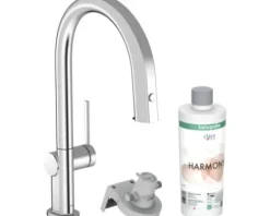 hansgrohe Küchenarmatur mit Filterfunktion AQITTURA M91 chrom mit Filterkopf und Mineralisierungskartusche Harmony mit Filter 76801000