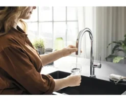 hansgrohe Küchenarmatur mit Filterfunktion AQITTURA M91 chrom mit Filterkopf und Mineralisierungskartusche Harmony mit Filter 76801000