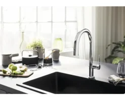 hansgrohe Küchenarmatur mit Filterfunktion AQITTURA M91 chrom mit Filterkopf 76803000