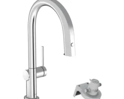 hansgrohe Küchenarmatur mit Filterfunktion AQITTURA M91 chrom mit Filterkopf 76803000