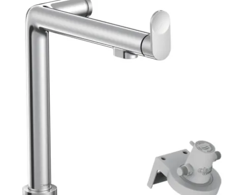 hansgrohe Küchenarmatur mit Filterfunktion AQITTURA M91 FilterSystem 240 chrom mit Filterkopf 76804000