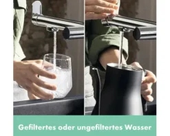 hansgrohe Küchenarmatur mit Filterfunktion AQITTURA M91 FilterSystem 240 chrom mit Filterkopf 76804000