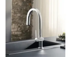 hansgrohe Küchenarmatur mit Filterfunktion AQITTURA M91 chrom mit Schlauchbox, Filterkopf und Mineralisierungskartusche Harmony mit Filter 76800000