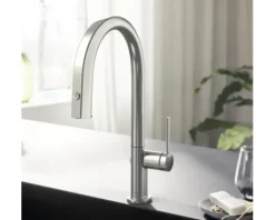 hansgrohe Küchenarmatur mit Filterfunktion AQITTURA M91 edelstahl gebürstet mit Filterkopf 76803800