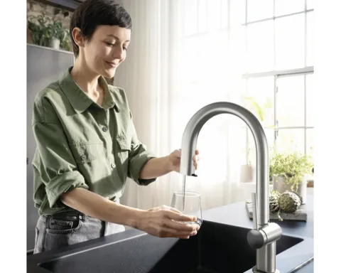 hansgrohe Küchenarmatur mit Filterfunktion AQITTURA M91 edelstahl gebürstet mit Filterkopf 76803800
